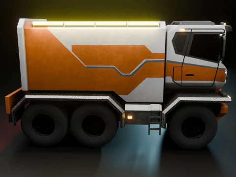 Sci-Fi Truck 3D Model