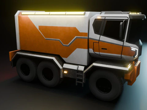 Sci-Fi Truck 3D Model
