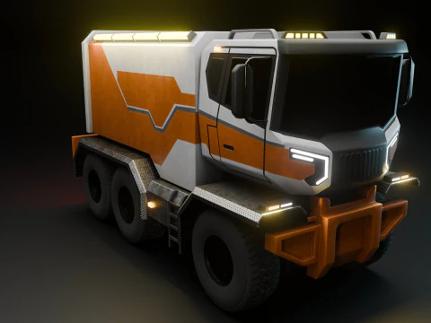 Sci-Fi Truck 3D Model