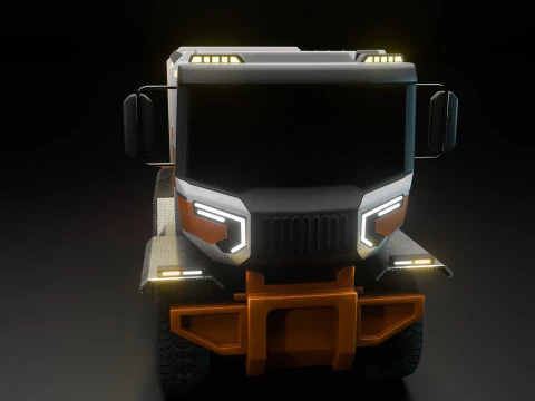 Sci-Fi Truck 3D Model