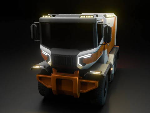 Sci-Fi Truck 3D Model