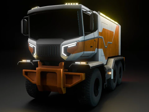 Sci-Fi Truck 3D Model