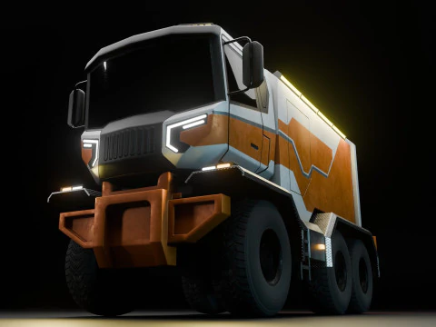 Sci-Fi Truck 3D Model