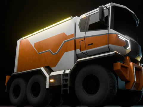 Sci-Fi Truck 3D Model