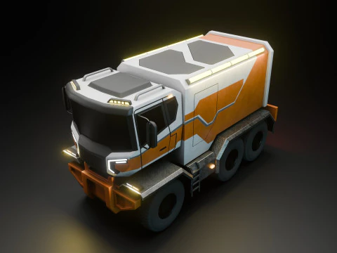 Sci-Fi Truck 3D Model
