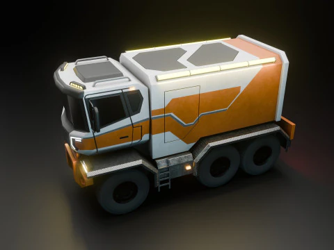 Sci-Fi Truck 3D Model