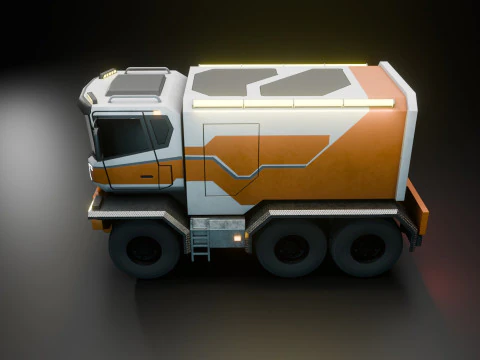 Sci-Fi Truck 3D Model