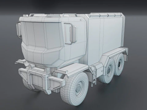 Sci-Fi Truck 3D Model