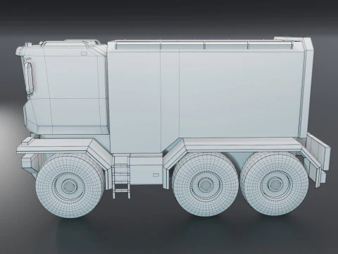 Sci-Fi Truck 3D Model