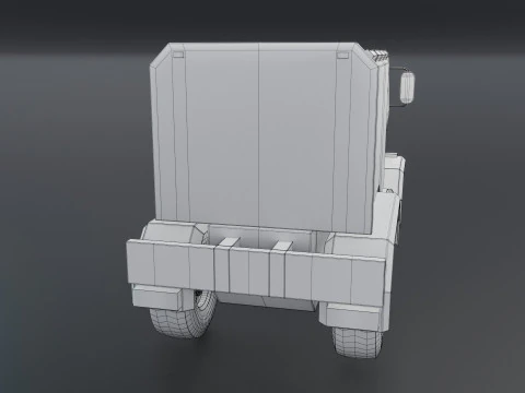 Sci-Fi Truck 3D Model
