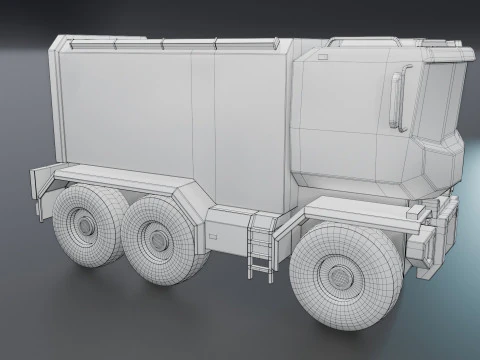 Sci-Fi Truck 3D Model