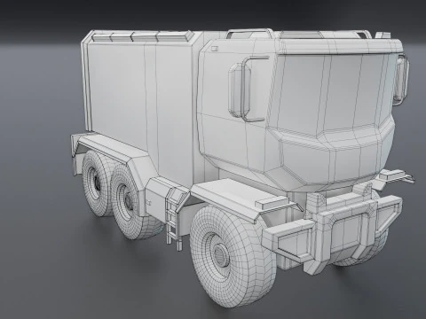 Sci-Fi Truck 3D Model