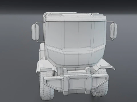 Sci-Fi Truck 3D Model