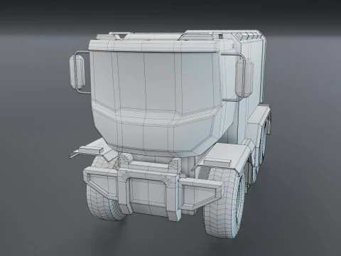 Sci-Fi Truck 3D Model