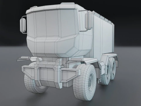 Sci-Fi Truck 3D Model