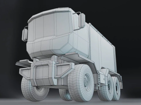 Sci-Fi Truck 3D Model