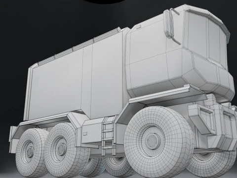 Sci-Fi Truck 3D Model