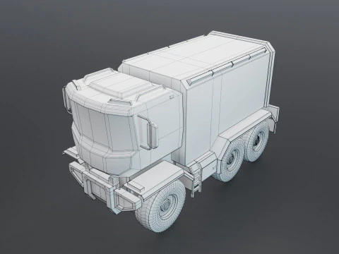 Sci-Fi Truck 3D Model