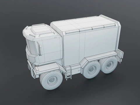 Sci-Fi Truck 3D Model