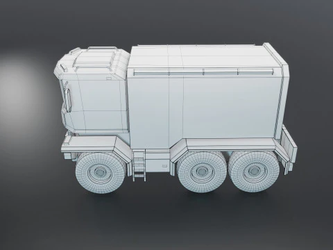 Sci-Fi Truck 3D Model