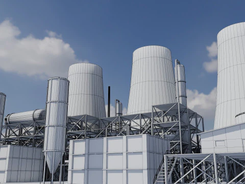Refinery Unit - Low-poly - Game Ready - PBR 3D Model