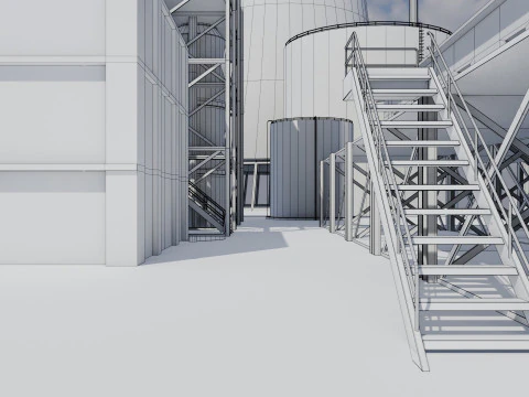 Refinery Unit - Low-poly - Game Ready - PBR 3D Model