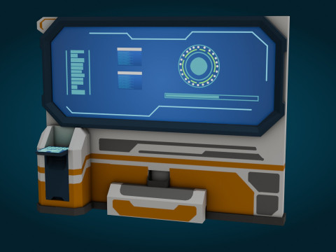 科幻监视器 3D 模型