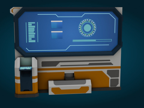 科幻监视器 3D 模型