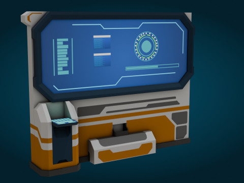 科幻监视器 3D 模型