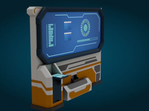 科幻监视器 3D 模型