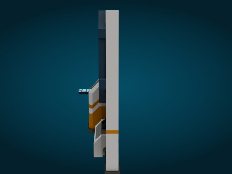 科幻监视器 3D 模型