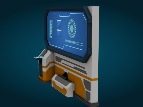 科幻监视器 3D 模型