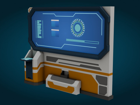 科幻监视器 3D 模型