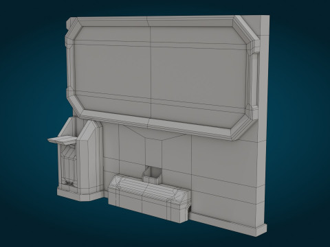 科幻监视器 3D 模型