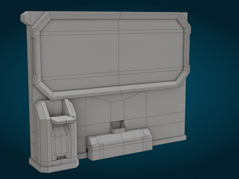科幻监视器 3D 模型