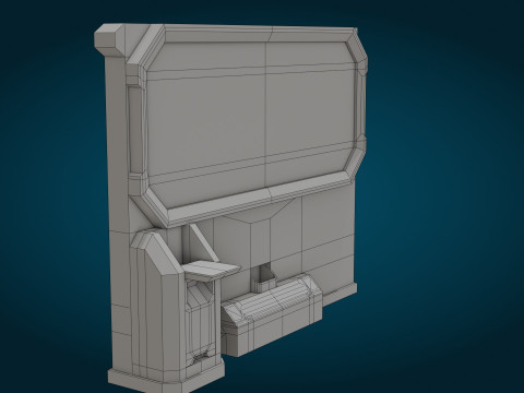 科幻监视器 3D 模型