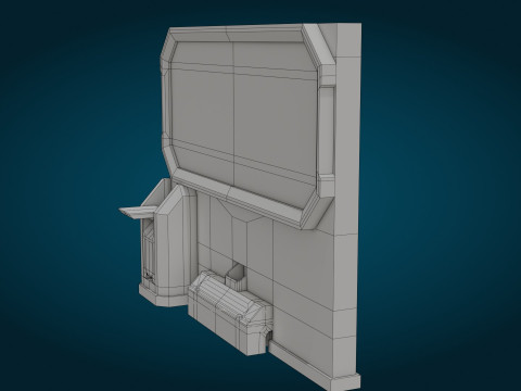 科幻监视器 3D 模型