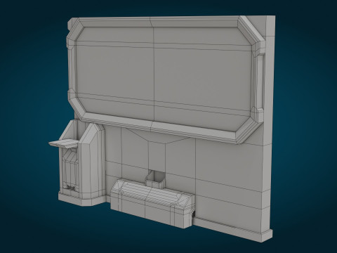 科幻监视器 3D 模型
