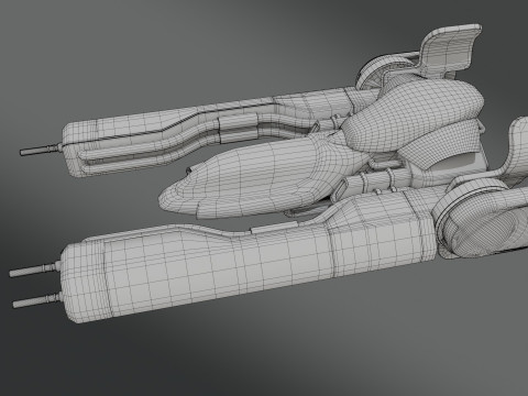 Sci-Fi Fighter Jet - Low Poly - Game Ready 3D Model