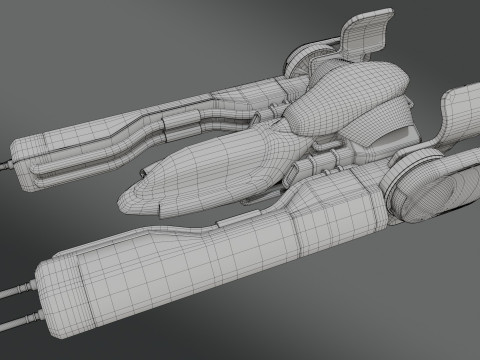 Sci-Fi Fighter Jet - Low Poly - Game Ready 3D Model
