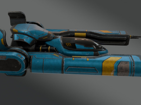 Sci-Fi Fighter Jet - Low Poly - Game Ready 3D Model