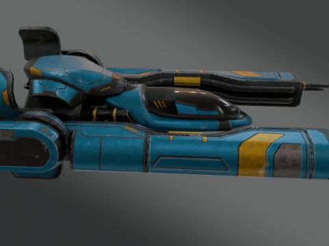 Sci-Fi Fighter Jet - Low Poly - Game Ready 3D Model
