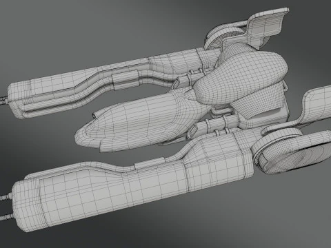 Sci-Fi Fighter Jet - Low Poly - Game Ready 3D Model