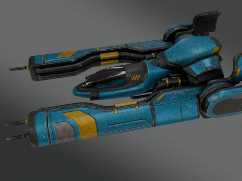 Sci-Fi Fighter Jet - Low Poly - Game Ready 3D Model