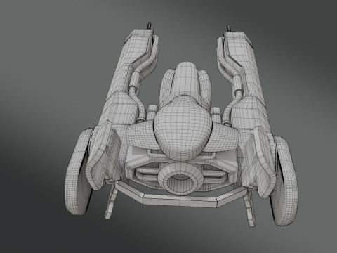 Sci-Fi Fighter Jet - Low Poly - Game Ready 3D Model