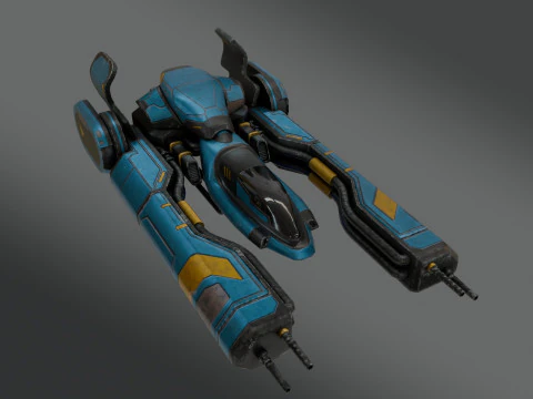 Sci-Fi Fighter Jet - Low Poly - Game Ready 3D Model