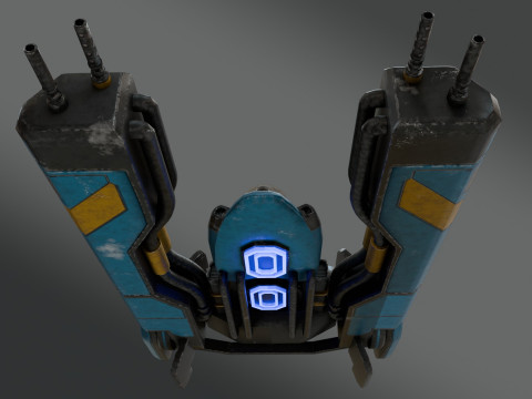 Sci-Fi Fighter Jet - Low Poly - Game Ready 3D Model