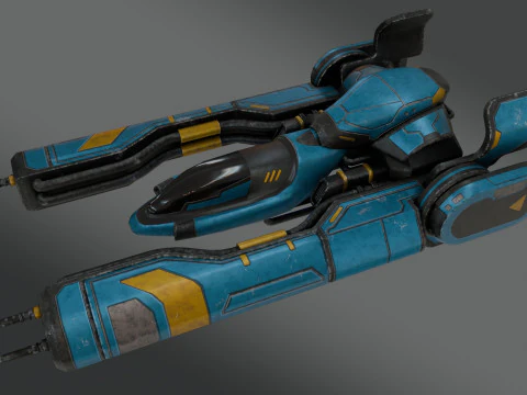 Sci-Fi Fighter Jet - Low Poly - Game Ready 3D Model