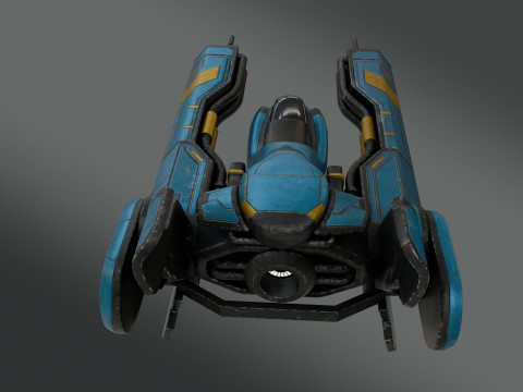 Sci-Fi Fighter Jet - Low Poly - Game Ready 3D Model