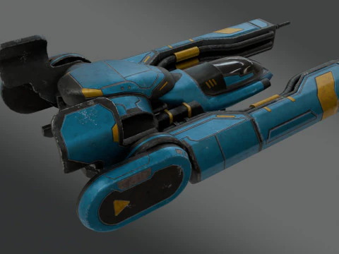 Sci-Fi Fighter Jet - Low Poly - Game Ready 3D Model